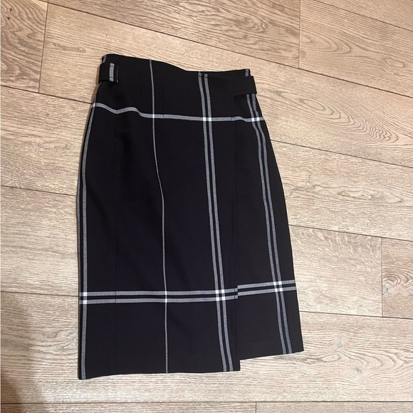 Club Monaco Lovelle Skirt - Jupe navy faux wrap plaid - Picture 6 of 8
